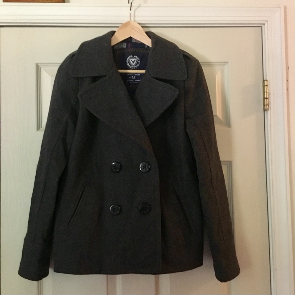 American Eagle charcoal pea coat